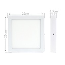 Glow - LED Ceiling Light Square 18w White - Warm White