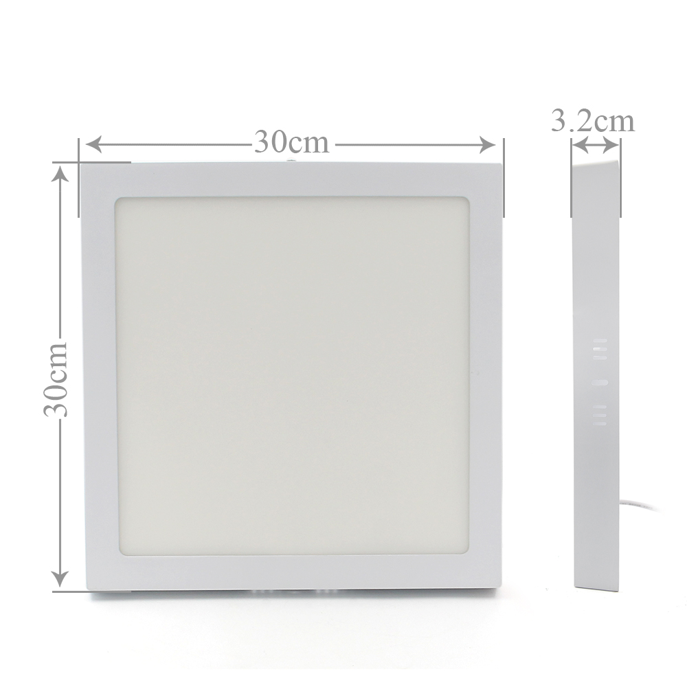 Glow - LED Ceiling Light Square 28w White - Warm White