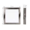 Glow - LED Ceiling Light Square18w Chrome  - Warm White