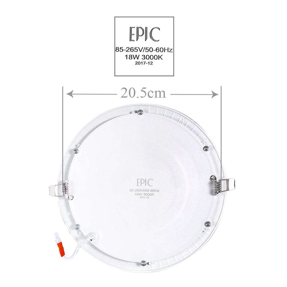 Epic - Down Light Round 18W White 20cm - Warm White
