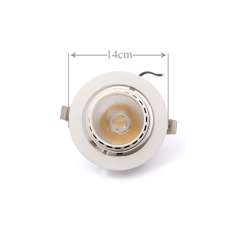 Glow - Down Light Recessed 30w COB Movable - Warm White
