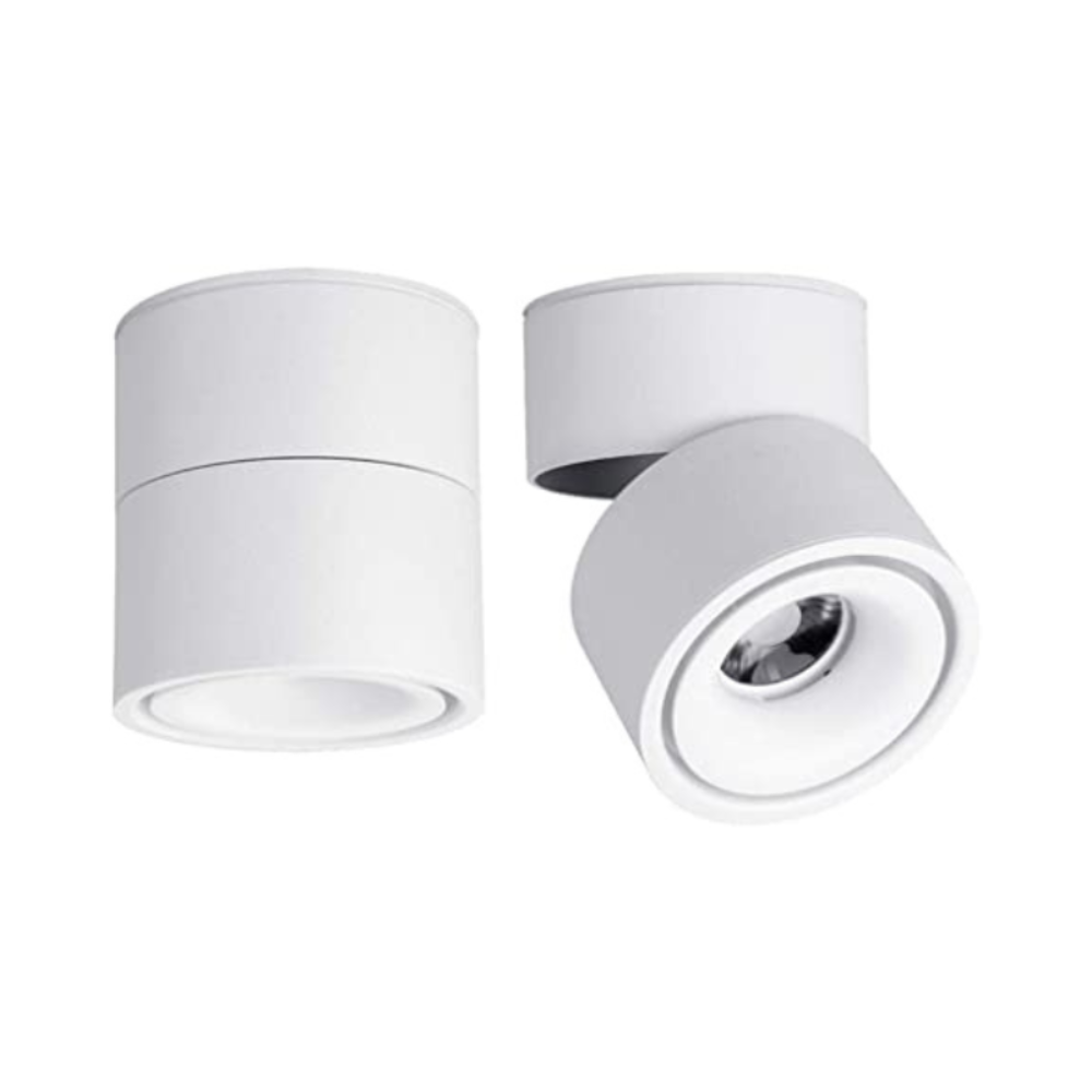 LED Cylinder Spotlight 12W Adjustable - White