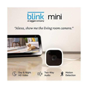 Blink Mini – Compact indoor Plug-in Smart Security Camera, 1080 HD Video, Night Vision, Motion Detection, Two-Way Audio - White