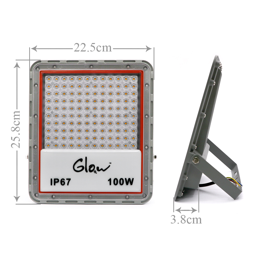 Glow - Flood Light LED SMD 100W IP65 Slim - Warm White