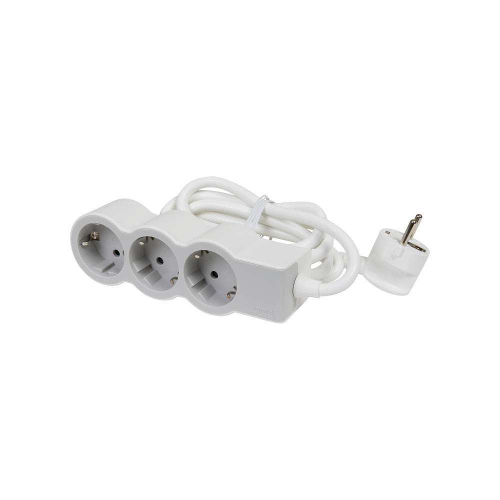 Legrand - Multi-Outlet Extension 3 x 2P+E - 3 Meters Cable