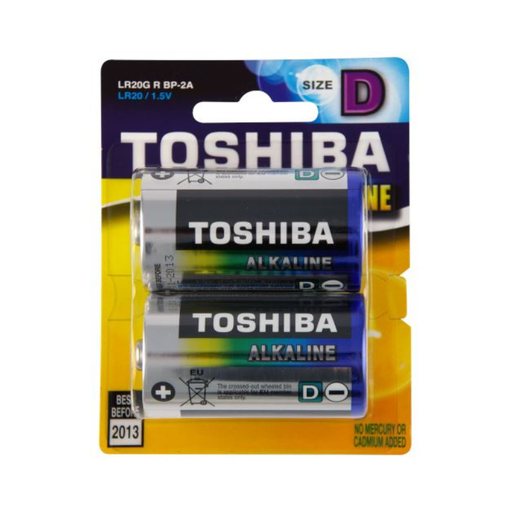 Toshiba - Battery Alkaline Lr20-Size (2 Pcs)