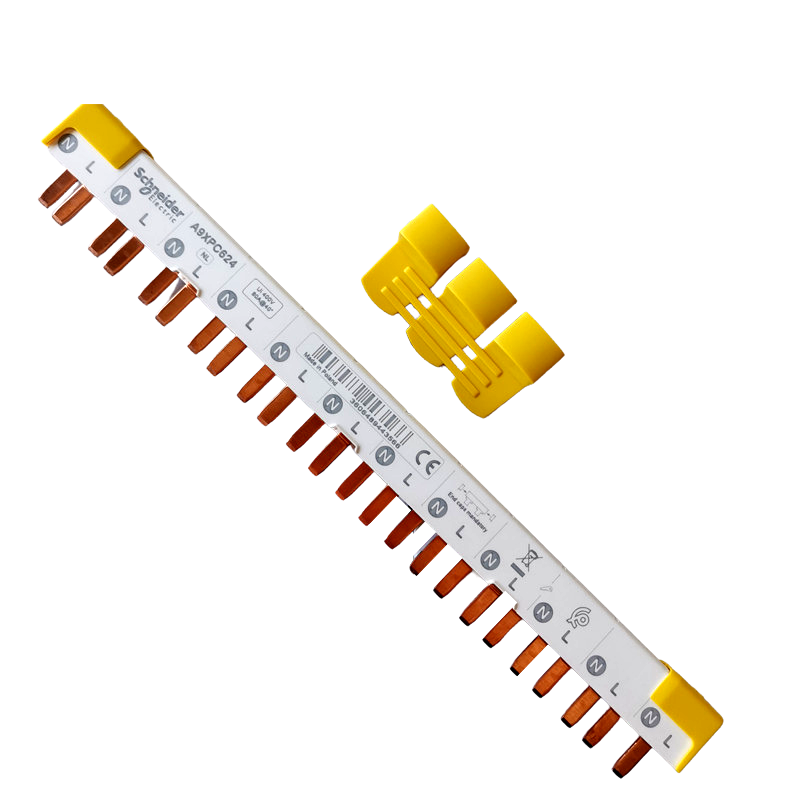 Schneider - Comb Busbar Acti9, 1L+N, 9mm Pitch, 24 Modules, 80 A